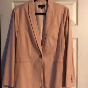Talbots rose and ecru blazer -size 14